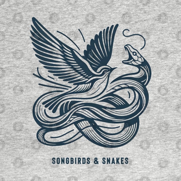 Ballad of Songbirds & Snakes Minimal Title by Retro Travel Design